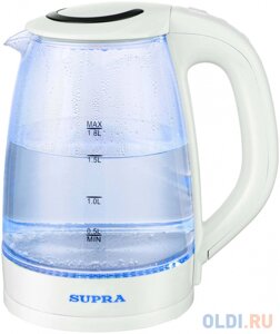 Чайник электрический Supra KES-1812G 1850 Вт белый 1.8 л стекло