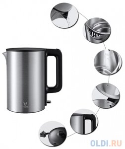 Чайник электрический Viomi Electric Kettle V-MK151B 1800 Вт серебристый 1.5 л металл/пластик