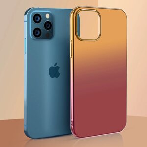 Чехол PQY Aurora для iPhone 12/12 Pro Оранжевый-Красный Kingxbar IP 12/12 Pro Aurora Series (Orange-Red)