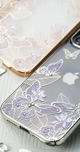 Чехол PQY Butterfly для iPhone 12/12 Pro Золотой Kingxbar IP 12/12 Pro Butterfly Series-Gold