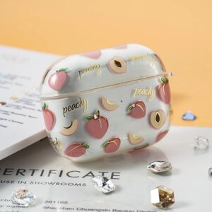 Чехол PQY Fruit для Apple Airpods Pro Peach Kingxbar Fruit Series Airpods Pro Case-Peach