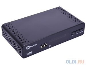 Цифровой телевизионный DVB-T2 ресивер HARPER HDT2-1513 Черный, Full HD, DVB-T, DVB-T2, поддержка внешних жестких дисков