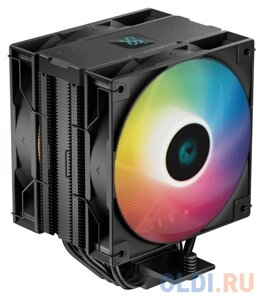 Deepcool AG400 digital PLUS LGA1700/1200/115X/AM5/AM4 (9шт/кор, TDP 220W, PWM, DUAL ARGB fan 120mm, 4 тепл. трубки, черный) RET