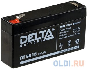 Delta DT 6015 (1,5 Ач, 6В) свинцово- кислотный аккумулятор