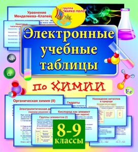 Электронные учебные таблицы по химии. 8-9 классы 2.0