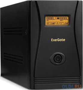 Exegate EP285485RUS ибп exegate specialpro smart LLB-1000. LCD. AVR. C13. RJ 1000VA/650W, LCD, AVR, 6*IEC-C13, RJ45/11, black