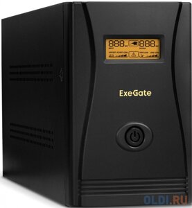 Exegate EP285495RUS ибп exegate specialpro smart LLB-1200. LCD. AVR. EURO. RJ 1200VA/750W, LCD, AVR, 4 евророзетки, RJ45/11, black