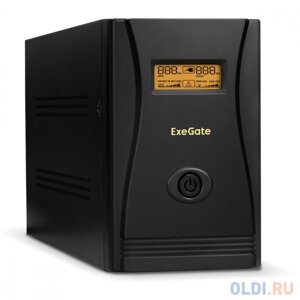 Exegate EP285517RUS ибп exegate specialpro smart LLB-2000. LCD. AVR. C13. RJ. USB 2000VA/1200W, LCD, AVR, 6*IEC-C13, RJ45/11, USB, black