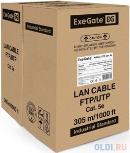 Exegate EX281820RUS кабель exegate UTP4-C5e-CU-S24-IN-LSZH-OR-305 UTP 4 пары кат. 5e медь, 24AWG, LSZH, бухта 305м, оранжевый