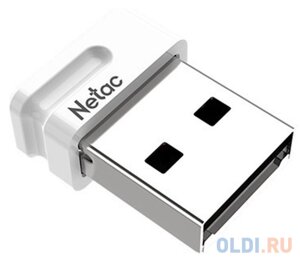 Флеш Диск Netac U116 32Gb NT03U116N-032G-20WH, USB2.0, миниатюрная пластиковая белая