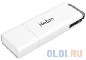 Флеш Диск Netac U185 128Gb NT03U185N-128G-30WH, USB3.0, с колпачком, пластиковая белая