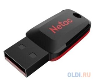 Флеш Диск Netac U197 64Gb NT03U197N-064G-20BK, USB2.0, пластиковая, черная