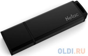 Флеш Диск Netac U351 16Gb NT03U351N-016G-20BK, USB2.0, с колпачком, металлическая чёрная