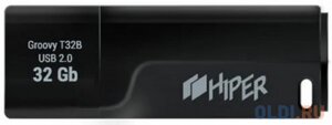 Флэш-драйв 32GB USB 2.0, Groovy T, пластик, цвет черный, Hiper