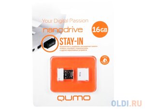 Флешка USB 16gb QUMO nanodrive USB2.0 белый QM16GUD-NANO-W