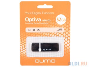 Флешка USB 32gb QUMO optiva 02 USB2.0 черный QM32GUD-OP2-black