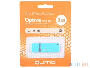 Флешка USB 8gb QUMO optiva 02 USB2.0 голубой QM8gud-OP2-blue