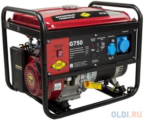Генератор бензиновый DDE G750 (917-453) 1ф 7,0/7,5 кВт бак 25 л 85 кг дв-ль 15 л. с