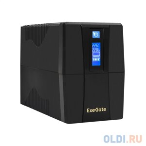 Ибп exegate power smart ULB-1000. LCD. AVR. 2SH 1000VA/550W, LCD, AVR, 2*schuko, black