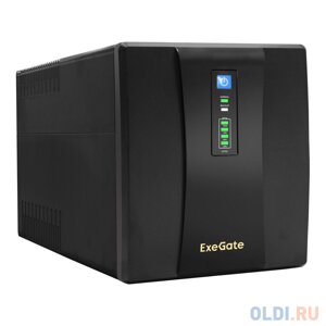 Ибп exegate specialpro UNB-1600. LED. AVR. 4SH. RJ. USB 1600VA/950W, LED, AVR,4*schuko, RJ45/11, USB, металлический корпус, black