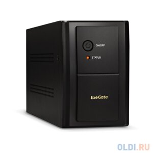 Ибп exegate specialpro UNB-2200. LED. AVR. 6C13. RJ. USB 2200VA/1300W, LED, AVR,6*C13, RJ45/11, USB, металлический корпус, black