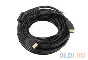 Кабель 5bites APC-200-100F HDMI M / HDMI M V2.0, 4K, высокоскоростной, ethernet+3D, зол. разъемы, ферр. кольца, 10 метров