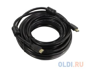 Кабель 5bites APC-200-150F HDMI M / HDMI M V2.0, 4K, высокоскоростной, ethernet+3D, зол. разъемы, ферр. кольца, 15 метров