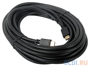 Кабель HDMI Gembird/Cablexpert, 10м, v2.0, 19M/19M, черный, позол. разъемы, экран, пакет CC-HDMI4-10M