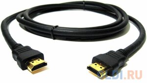 Кабель HDMI Gembird/Cablexpert, 1м, v2,0, 19M/19M, черный, позол. разъемы, экран, пакет CC-HDMI4-1M