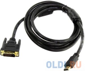 Кабель HDMI to DVI-D (19M -25M) 2м, 2 фильтра TV-COM LCG135F-2M