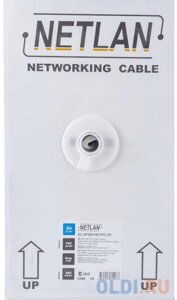 Кабель netlan EC-UF004-5E-PVC-GY F/UTP 4 пары, кат. 5e (класс D), 100мгц, внутренний, PVC нг (B), серый, 305м