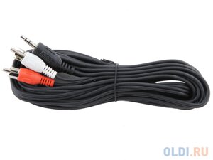 Кабель соединительный 5.0м VCOM Telecom 3.5 Jack (M) - 2xRCA (M) стерео аудио VAV7183-5M