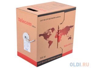 Кабель Telecom Ultra Base (TUS 44048) UTP кат. 5е 4 пары, бухта 305м омедненный GreenOrangegray