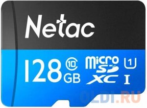 Карта памяти NeTac P500 Standard MicroSDXC 128GB U1/C10 up to 80MB/s, retail pack card only