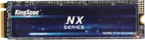 Kingspec SSD NX-2TB 2280, 2048GB, M. 2(22x80mm), nvme, pcie 3.0 x4, 3D TLC, R/W 3500/3200MB/s, iops 380 000/320 000, TBW 2000, DWPD 0.89 (3 года)