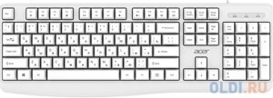 Клавиатура acer OKW301 белый USB (ZL. KBDCC. 01B)