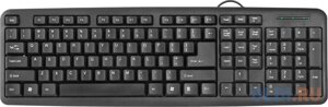 Клавиатура defender HB-420 RU HB-420 RU, черный, полноразмерная, USB