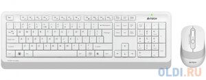 Клавиатура + мышь A4Tech Fstyler FG1010S клав: белый/серый мышь: белый/серый USB беспроводная Multimedia (FG1010S WHITE)