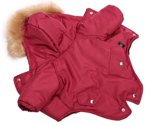 Комбинезон для собак Lion Зимняя куртка Winter спинка 20 см унисекс полиэстер бордовый s