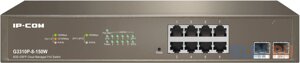 Коммутатор 8GE/2SFP POE managed G3310P-8-150W IP-COM