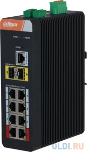 Коммутатор Dahua DH-IS4210-8GT-120 8x1Гбит/с 2SFP 8PoE 120W управляемый