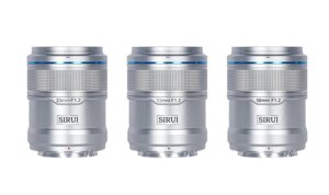 Комплект объективов Sirui Sniper 23/33/56mm F1.2 Z-Mount Серебро AS-3S-ZS