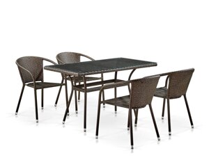 Комплект плетеной мебели T286A/Y137C-W53 Brown Афина
