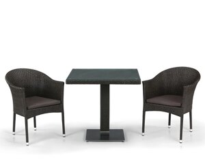 Комплект плетеной мебели T605SWT/Y350B-W53 Brown