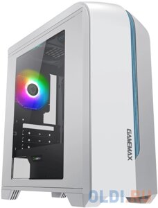 Компьютерный корпус, без блока питания mATX/ Gamemax Centauri WB H601 mATX case, white, w/o PSU, w/1xUSB3.0+1xUSB2.0+HD-Audio, w/1x12mm FRGB fan (GMX-