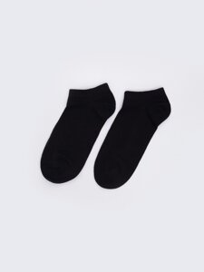 Короткие чёрные хлопковые носки