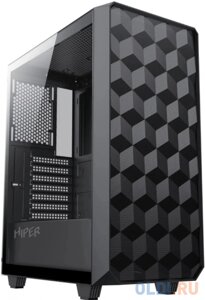 Корпус Hiper BH34-1 черный без БП ATX 3x120mm 2x140mm 1xUSB3.0 1xUSB3.1 audio bott PSU
