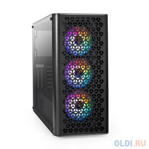 Корпус Miditower ExeGate EVO-9202-NPX500 (ATX, БП 500NPX с вент. 12 см, с окном, 1*USB+1*USB3.0, аудио, 3 вент. 12см с RGB подсветкой)