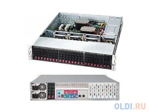 Корпус supermicro CSE-216BE1c-R920LPB 2U, 24x2.5HDD, single SAS3 (12gbps) expanders, LP , 2x920W