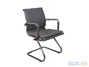 Кресло Buro CH-993-Low-V/grey низкая спинка искусственная кожа полозья хром серый